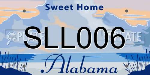SLL006 Alabama License Plate