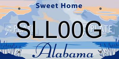 SLL00G Alabama License Plate