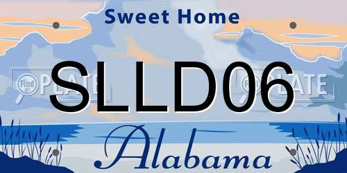 SLLD06 Alabama License Plate