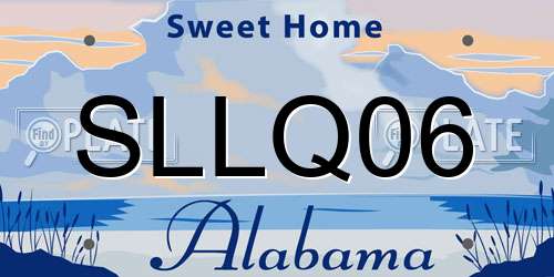 SLLQ06 Alabama License Plate