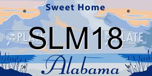 SLM18 Alabama License Plate