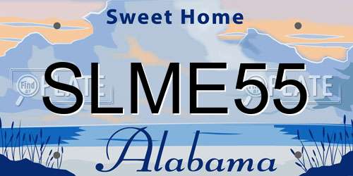 SLME55 Alabama License Plate