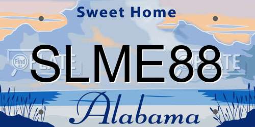 SLME88 Alabama License Plate