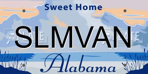 SLMVAN Alabama License Plate