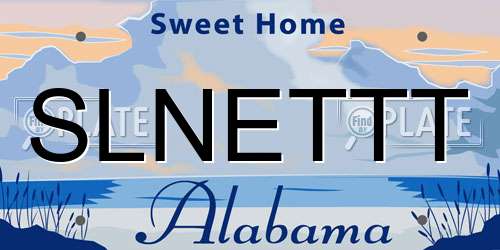 SLNETTT Alabama License Plate