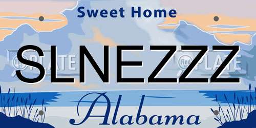 SLNEZZZ Alabama License Plate