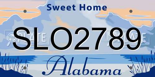 SLO2789 Alabama License Plate