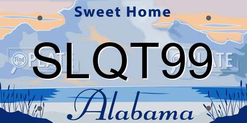 SLQT99 Alabama License Plate
