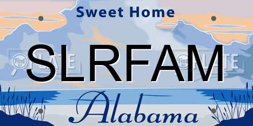 SLRFAM Alabama License Plate
