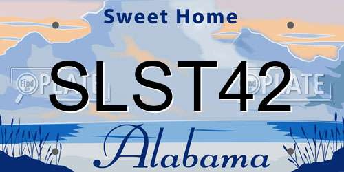 SLST42 Alabama License Plate
