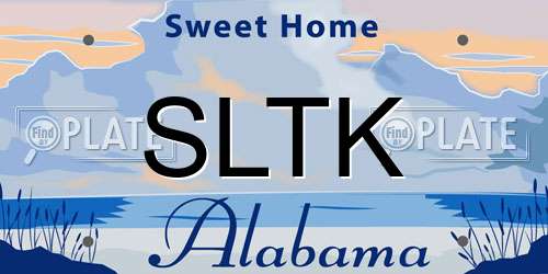 SLTK Alabama License Plate