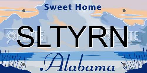 SLTYRN Alabama License Plate