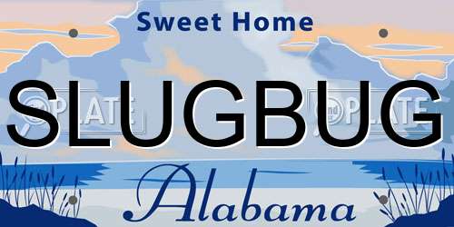 SLUGBUG Alabama License Plate