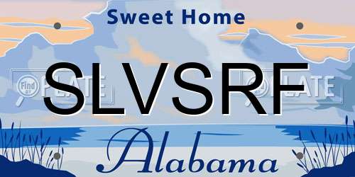 SLVSRF Alabama License Plate
