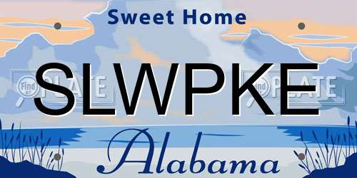 SLWPKE Alabama License Plate