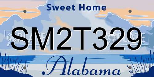 SM2T329 Alabama License Plate