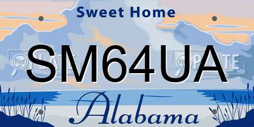 SM64UA Alabama License Plate