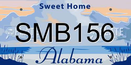 SMB156 Alabama License Plate