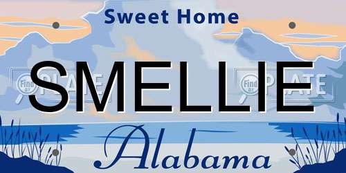 SMELLIE Alabama License Plate