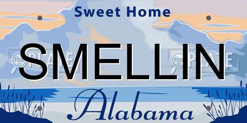 SMELLIN Alabama License Plate