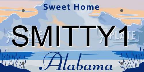 SMITTY1 Alabama License Plate