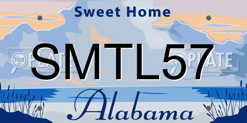 SMTL57 Alabama License Plate
