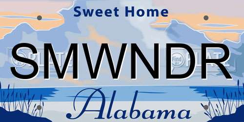 SMWNDR Alabama License Plate