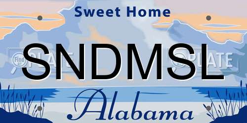 SNDMSL Alabama License Plate