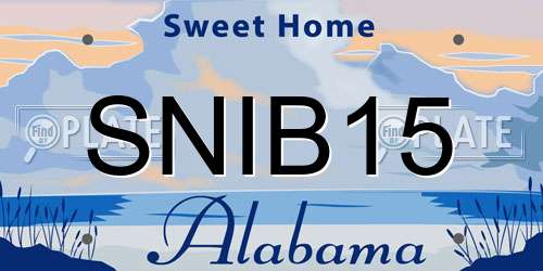 SNIB15 Alabama License Plate
