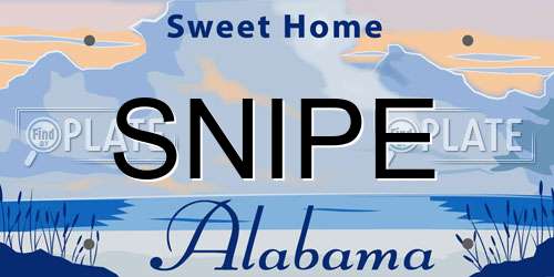 SNIPE Alabama License Plate