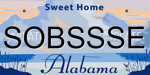 SOBSSSE Alabama License Plate
