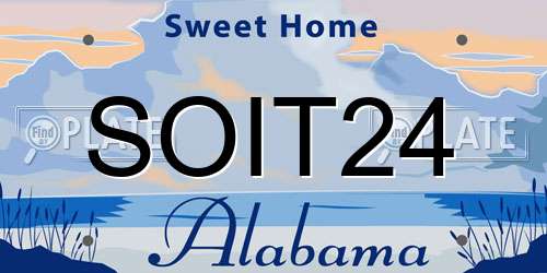 SOIT24 Alabama License Plate