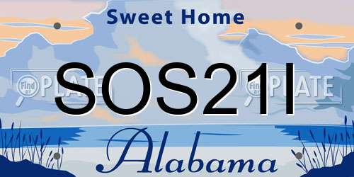 SOS21I Alabama License Plate