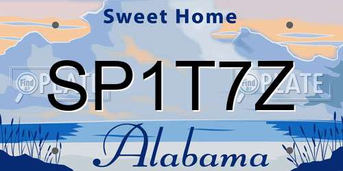 SP1T7Z Alabama License Plate