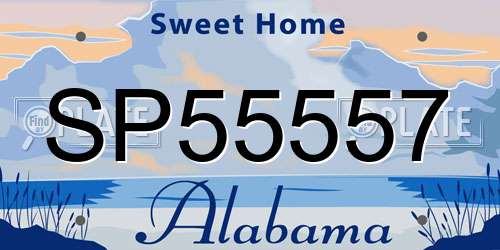 SP55557 Alabama License Plate