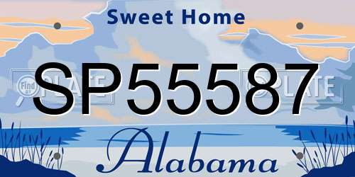 SP55587 Alabama License Plate
