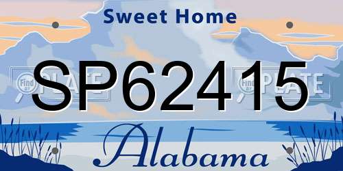 SP62415 Alabama License Plate