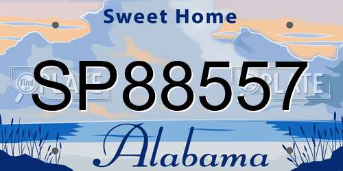 SP88557 Alabama License Plate