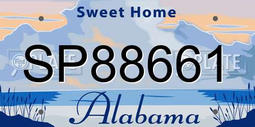SP88661 Alabama License Plate