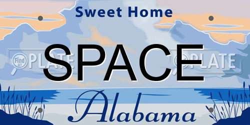 SPACE Alabama License Plate
