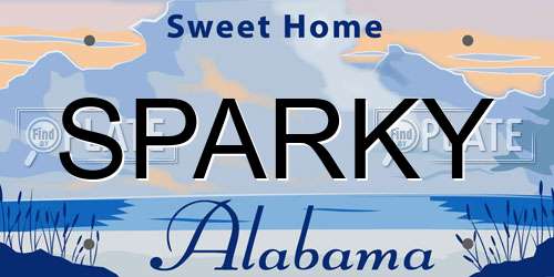 SPARKY Alabama License Plate