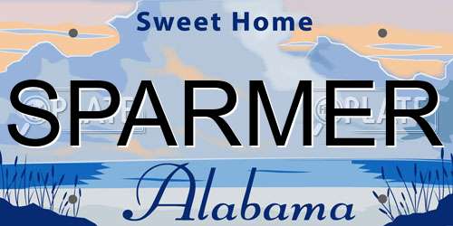 SPARMER Alabama License Plate