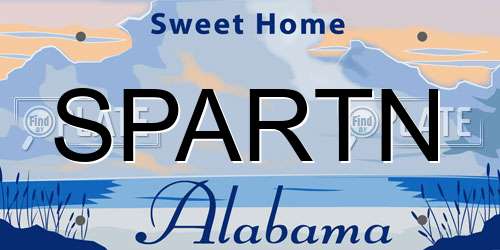 SPARTN Alabama License Plate