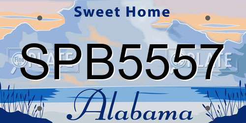 SPB5557 Alabama License Plate