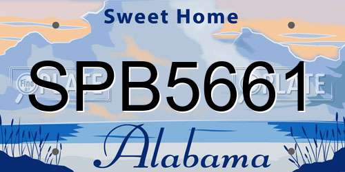 SPB5661 Alabama License Plate