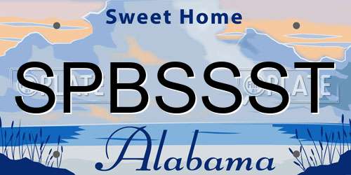 SPBSSST Alabama License Plate