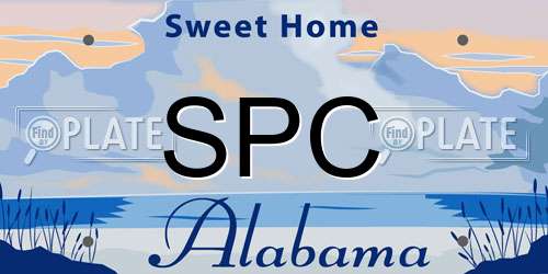 SPC Alabama License Plate