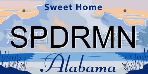 SPDRMN Alabama License Plate