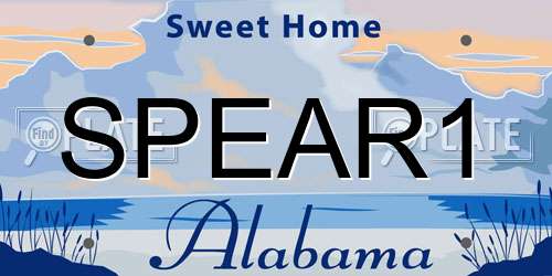 SPEAR1 Alabama License Plate