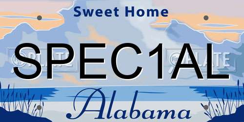 SPEC1AL Alabama License Plate